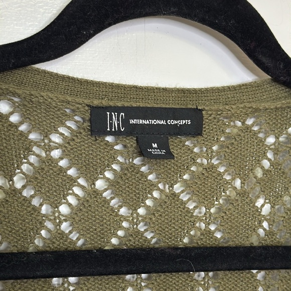 INC International Concepts Green Open Front Cardigan - Picture 5 of 8